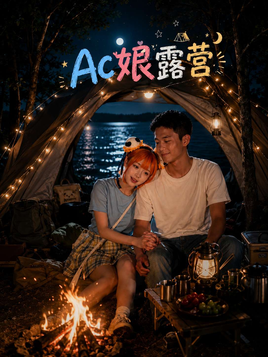 【AI成人短】AC娘露营