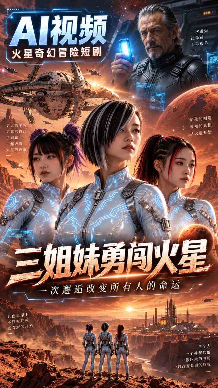 【AI成人视频】三姐妹勇闯火星 一次邂逅改变所有人的命运