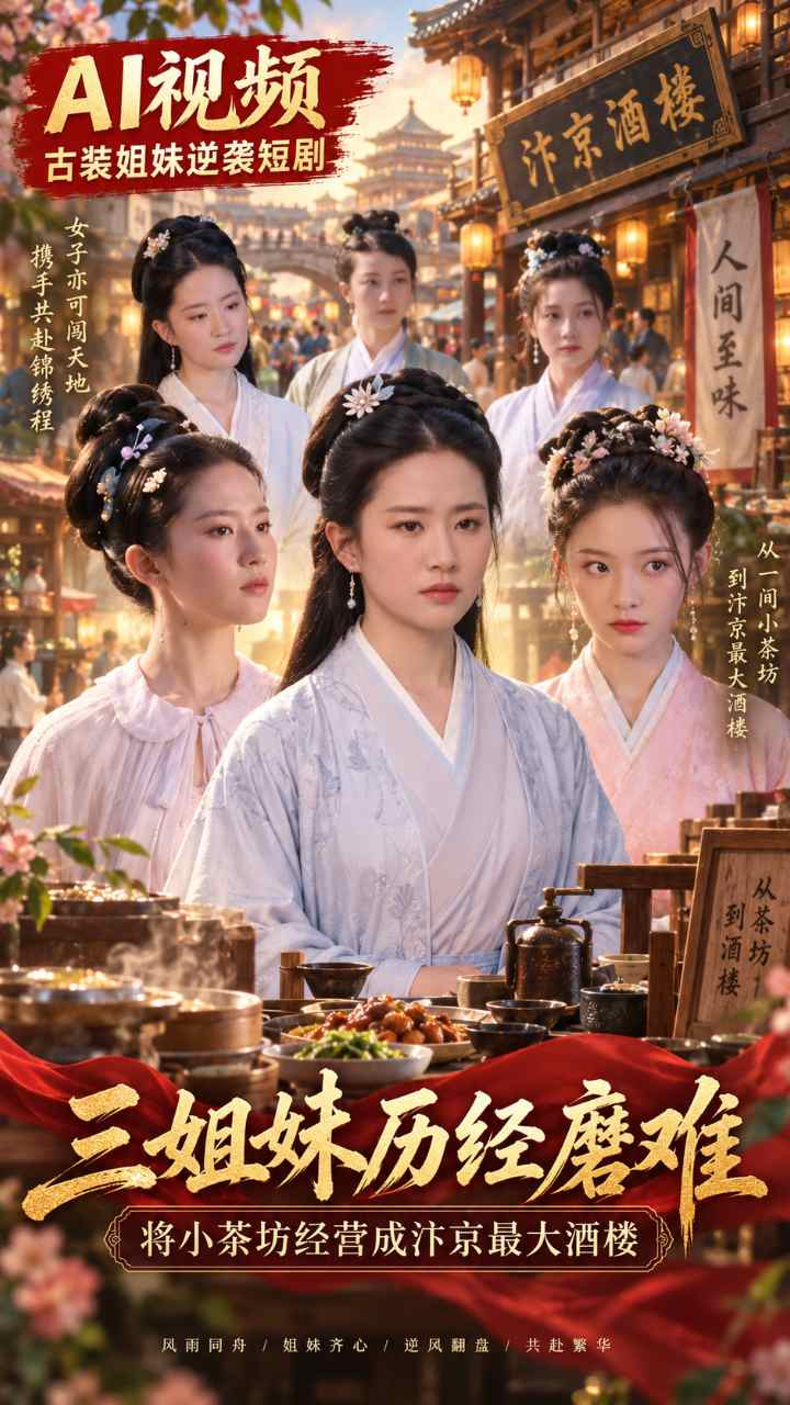 【AI成人视频】三姐妹历经磨难 将小茶坊经营成汴京最大酒楼