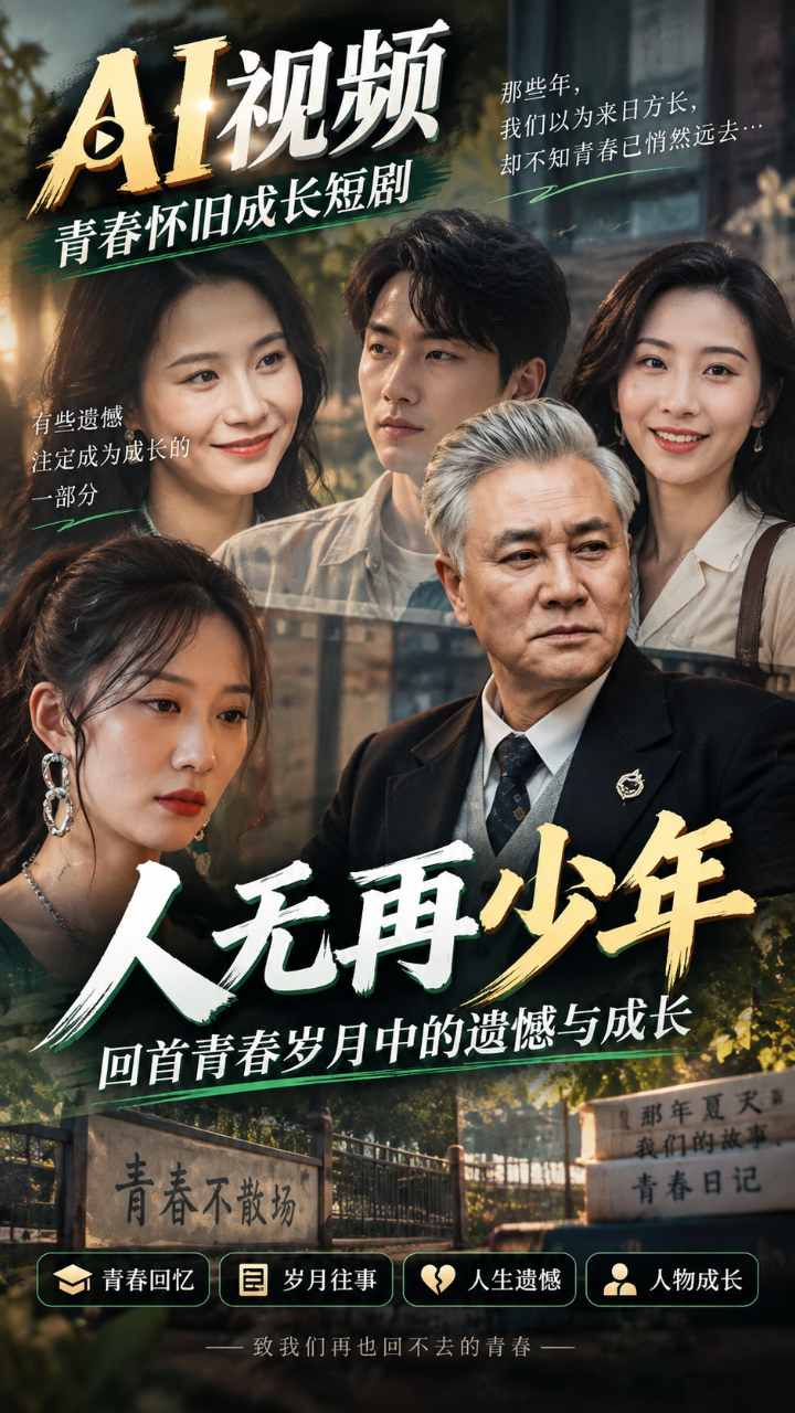 【AI成人视频】人无再少年 回首青春岁月中的遗憾与成长