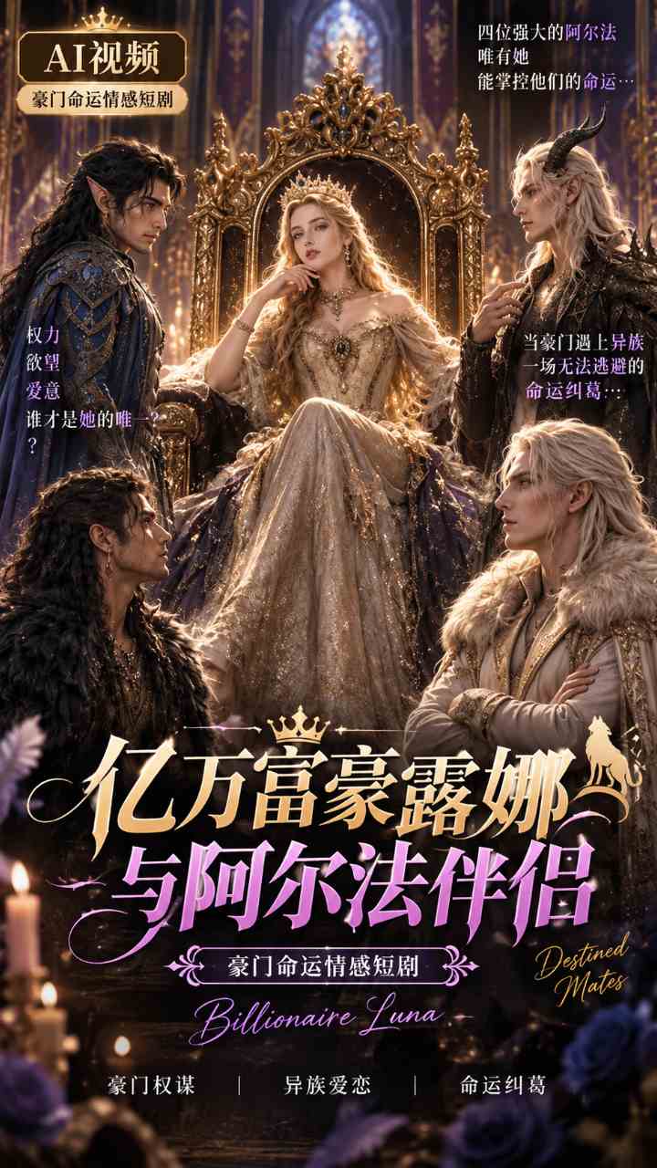【AI成人视频】亿万富豪露娜与阿尔法伴侣之间的命运纠葛逐渐展开