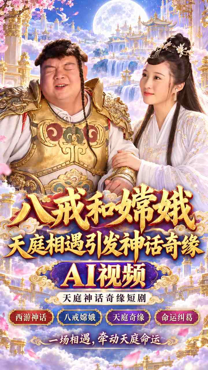 【AI成人视频】八戒和嫦娥 天庭相遇引发神话奇缘