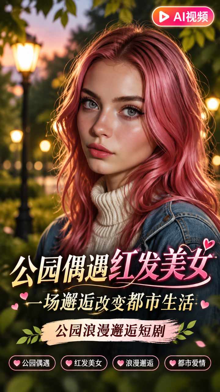 【AI成人视频】公园偶遇红发美女 一场邂逅改变都市生活