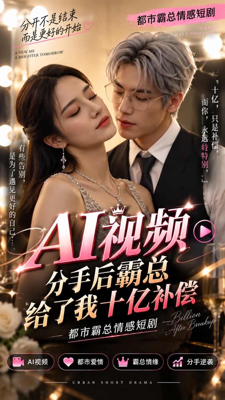 【AI成人视频】分手后霸总给了我十亿补偿