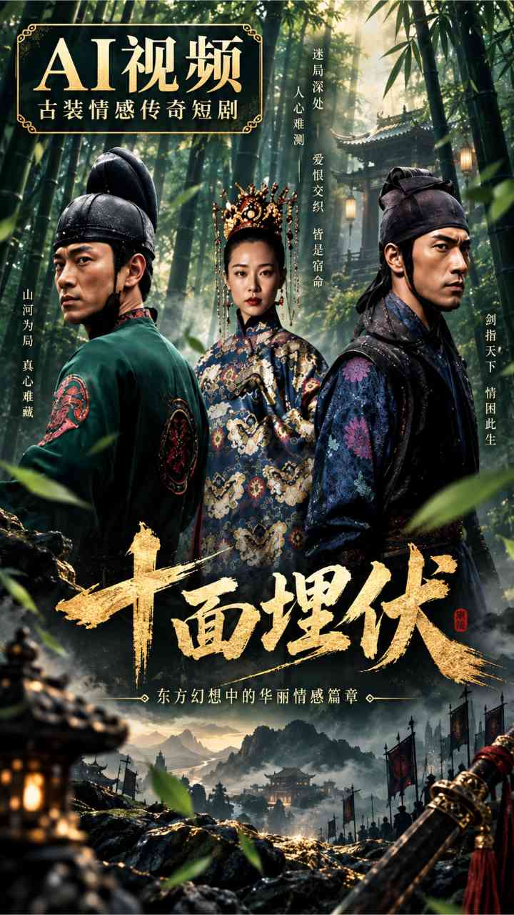 【AI成人视频】十面埋伏 东方幻想中的华丽情感篇章