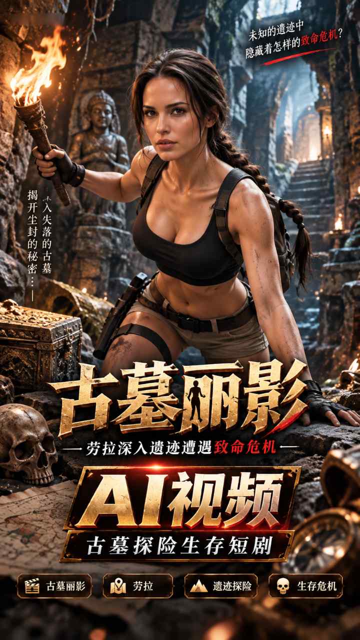 【AI成人视频】古墓丽影 劳拉深入遗迹遭遇致命危机