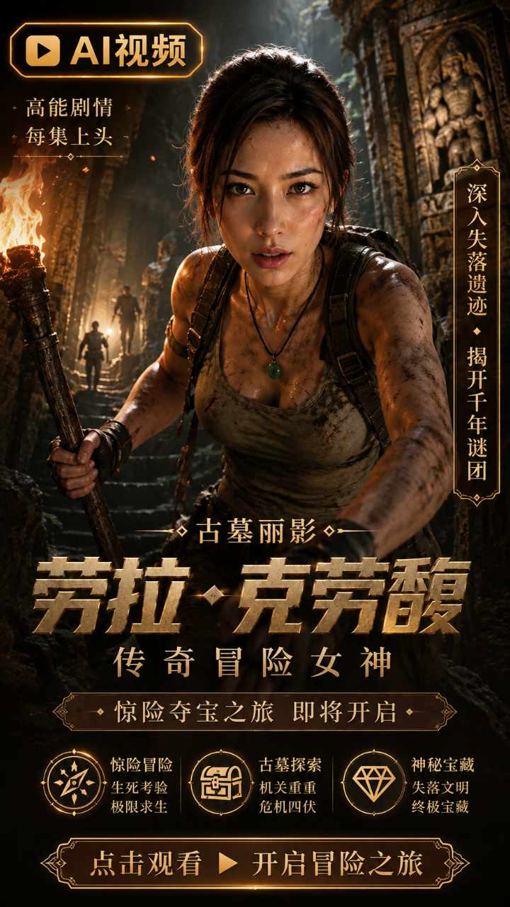 【AI成人视频】古墓丽影劳拉 克劳馥