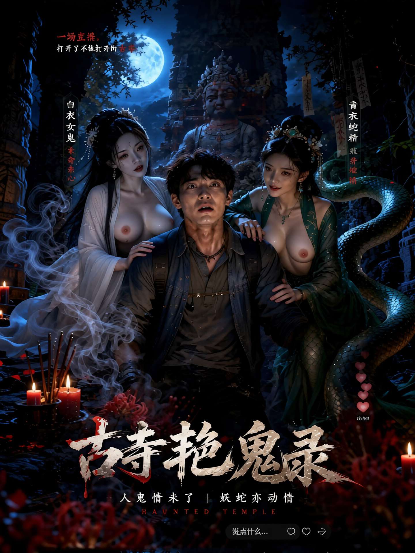 【AI成人短】古寺艳鬼录