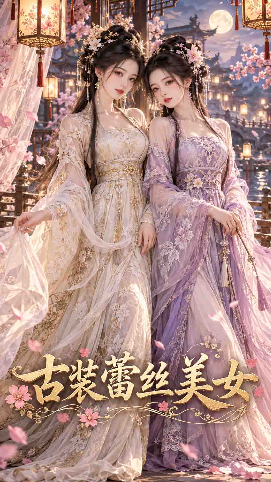 【AI成人视频】古装蕾丝美女:双插