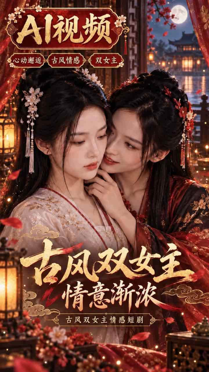 【AI成人视频】古风双女主 情意渐浓