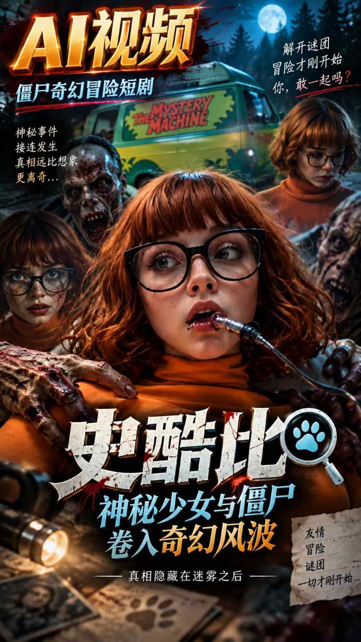 【AI成人视频】史酷比 神秘少女与僵尸卷入奇幻风波