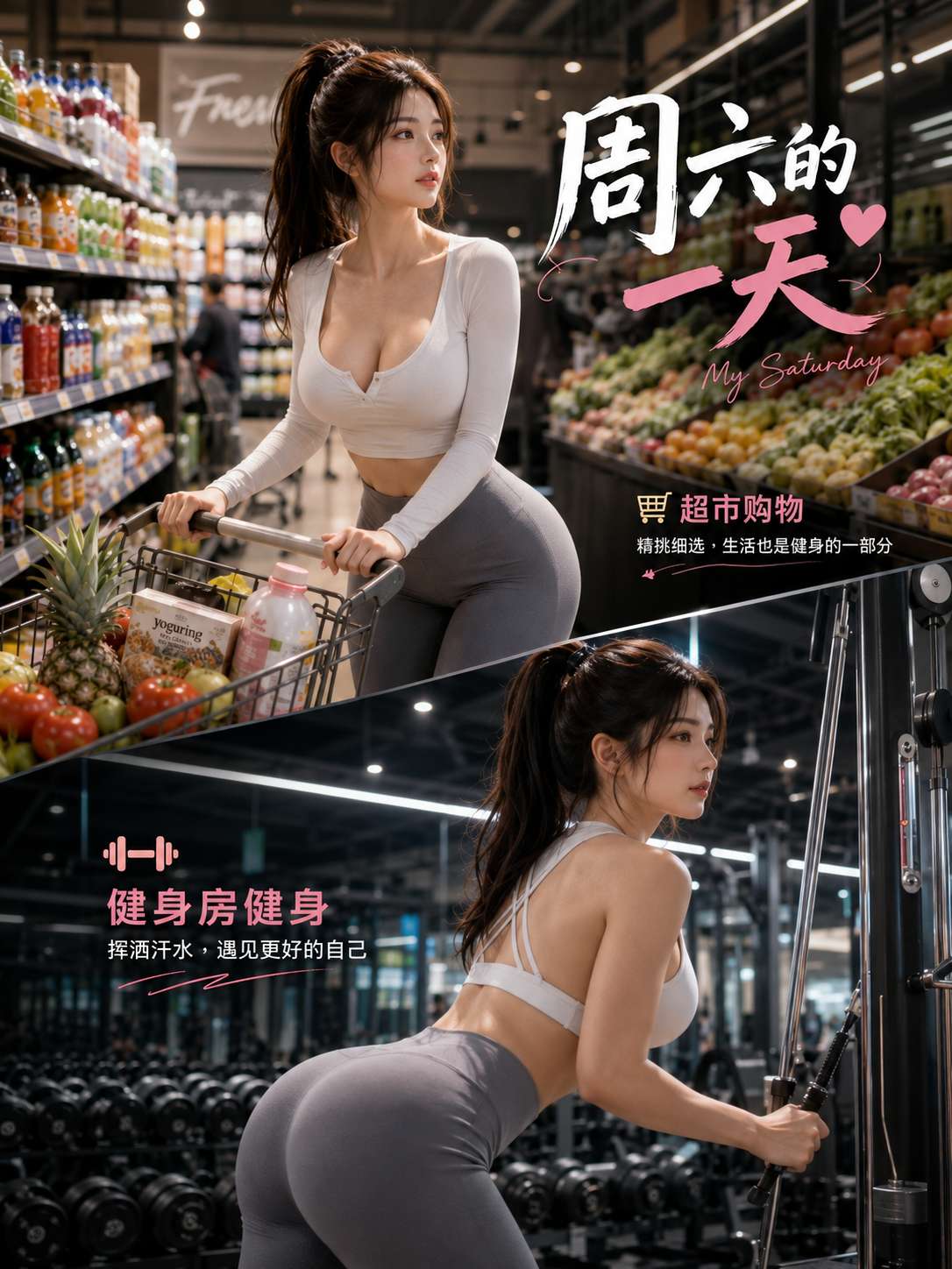 【AI成人短】周六的一天