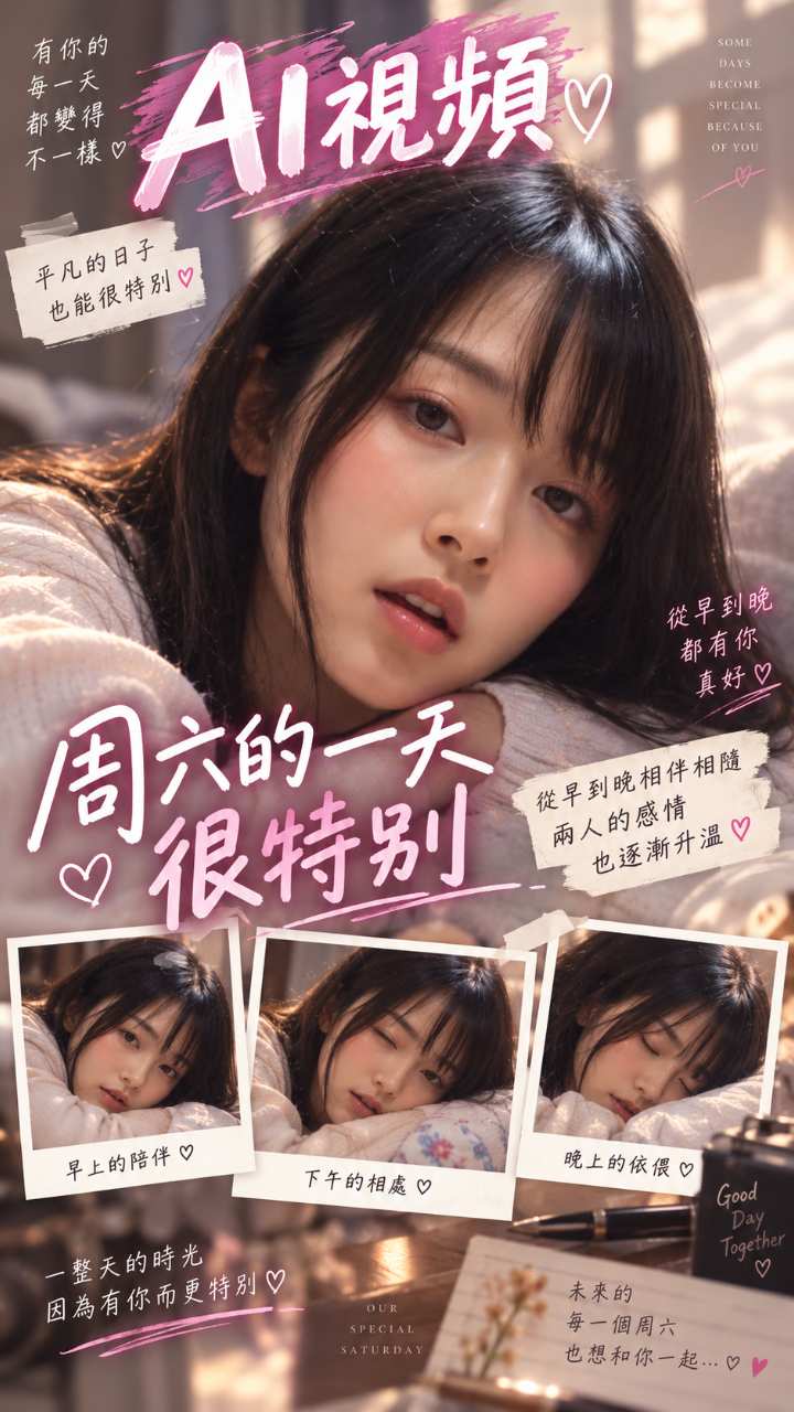 【AI成人视频】周六的一天很特别 从早到晚相伴相随 两人的感情也逐渐升温