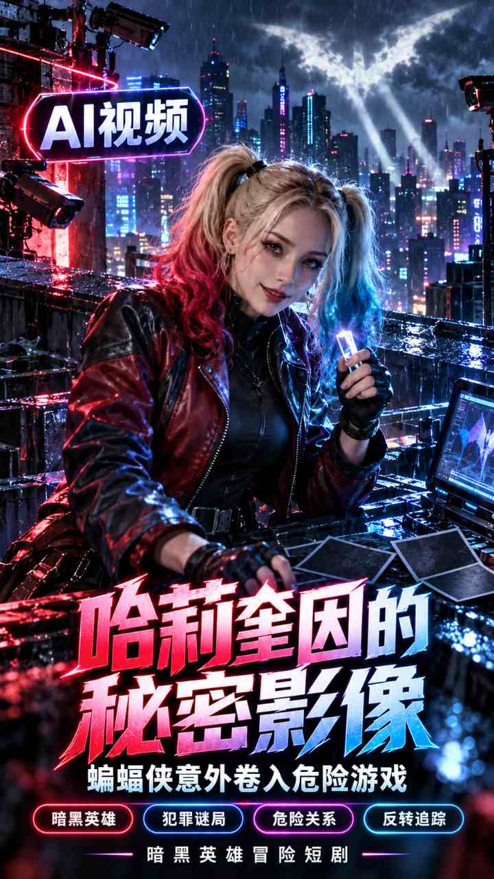 【AI成人视频】哈莉奎因的秘密影像 蝙蝠侠意外卷入危险游戏
