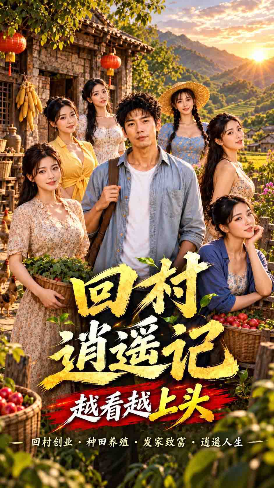 【AI成人短剧】回村逍遥记