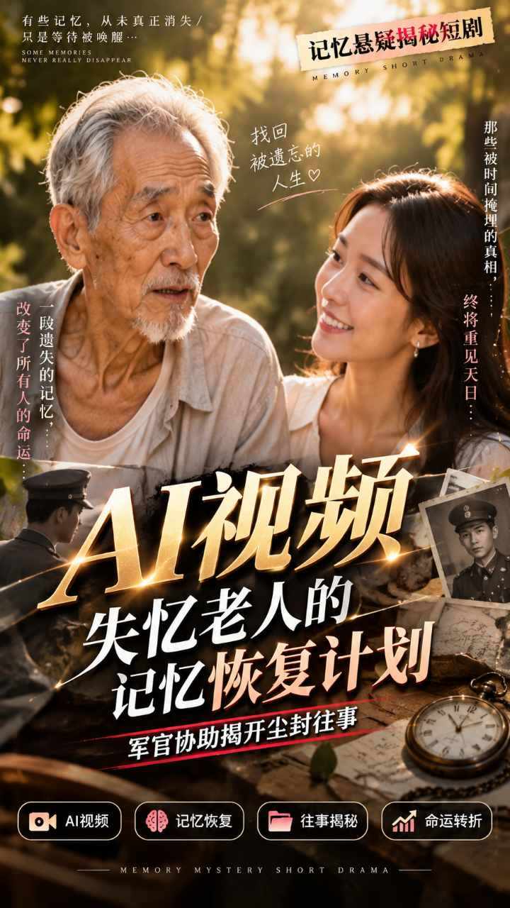 【AI成人视频】失忆老人的记忆恢复计划 军官协助揭开尘封往事