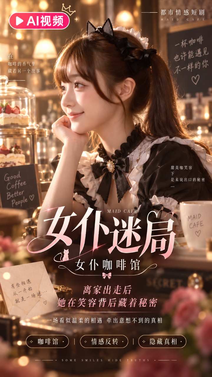 【AI成人视频】女仆咖啡馆 离家出走当情趣女仆口爆吞精满足客人