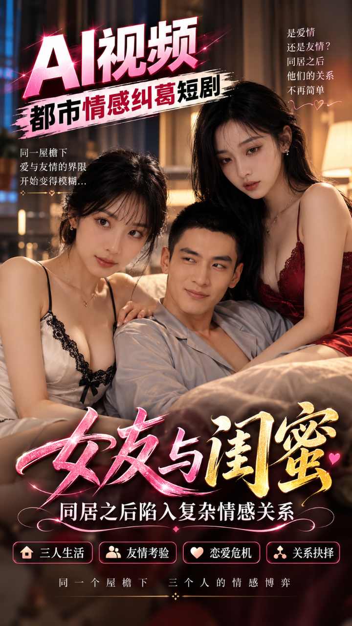 【AI成人视频】女友与闺蜜 同居之后陷入复杂情感关系