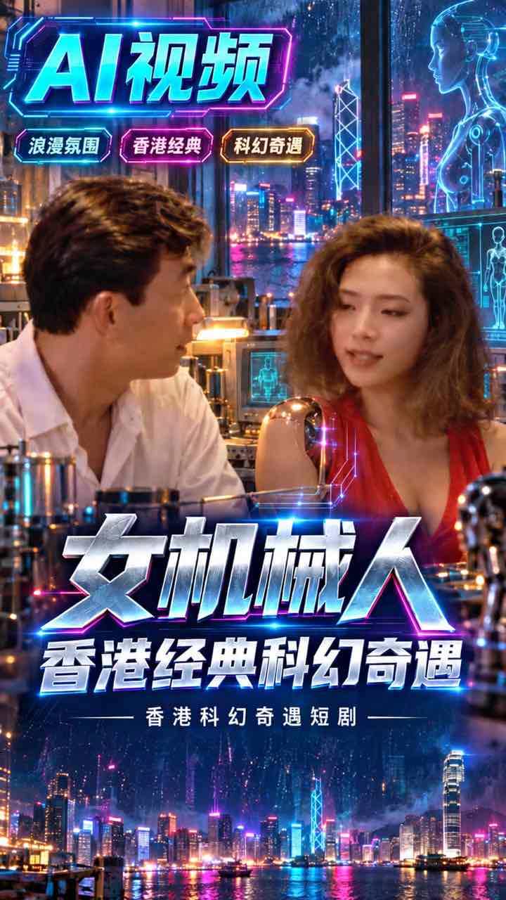 【AI成人视频】女机械人 香港经典科幻奇遇