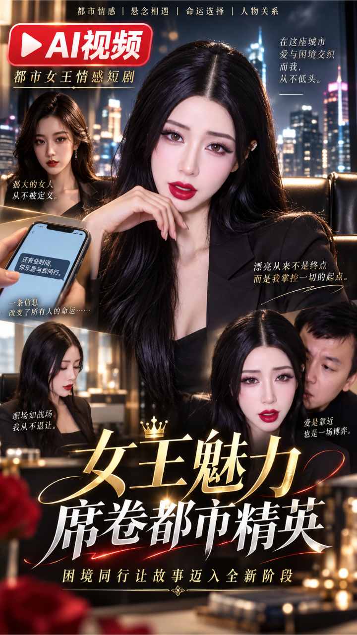 【AI成人视频】女王魅力席卷都市精英 困境同行让故事迈入全新阶段