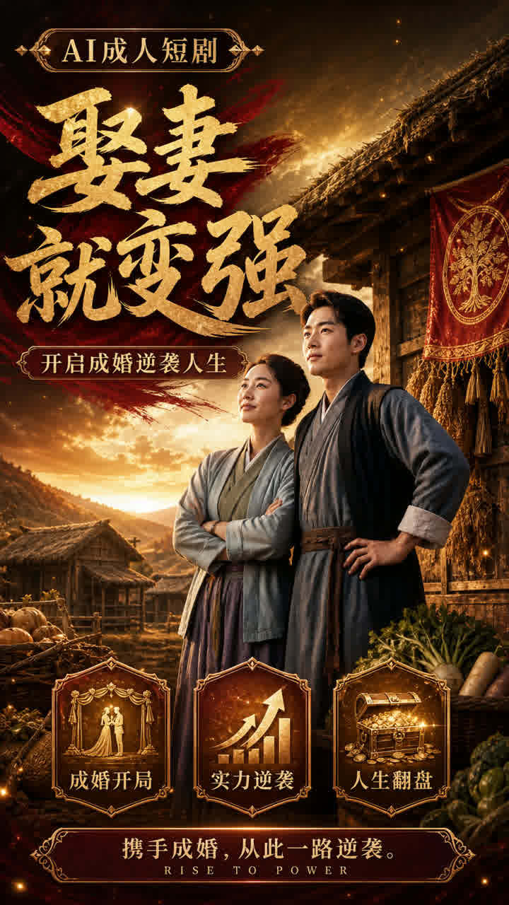 【AI成人视频】娶妻就变强开局成婚逆袭人生