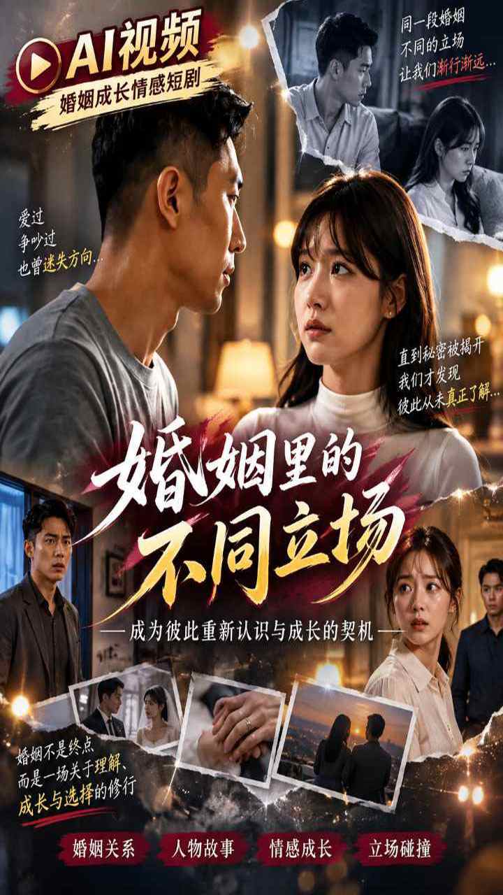 【AI成人视频】婚姻里的不同立场 成为彼此重新认识与成长的契机