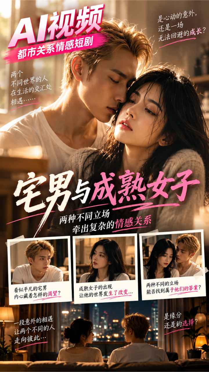 【AI成人视频】宅男与成熟女子 两种不同立场牵出复杂情感关系