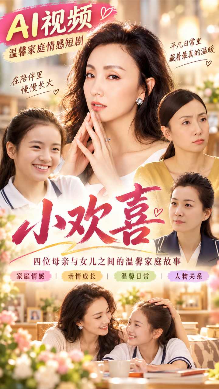 【AI成人视频】小欢喜 四位母亲与女儿之间的温馨家庭故事