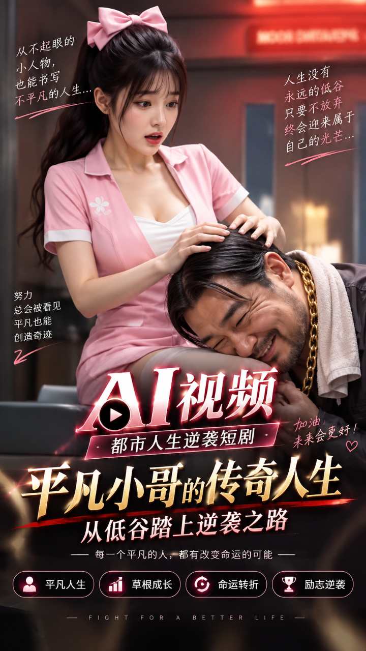 【AI成人视频】平凡小哥的传奇人生 从低谷踏上逆袭之路