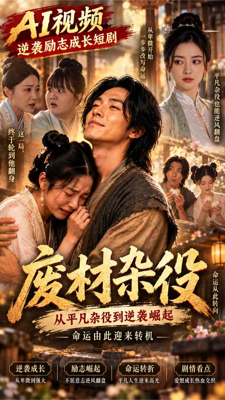 【AI成人视频】废材杂役 从平凡杂役到逆袭崛起 命运由此迎来转机