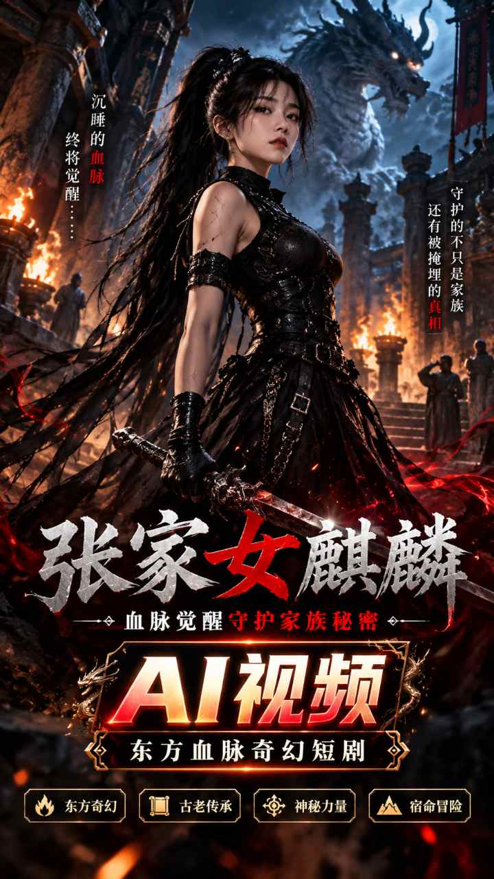 【AI成人视频】张家女麒麟 血脉觉醒守护家族秘密