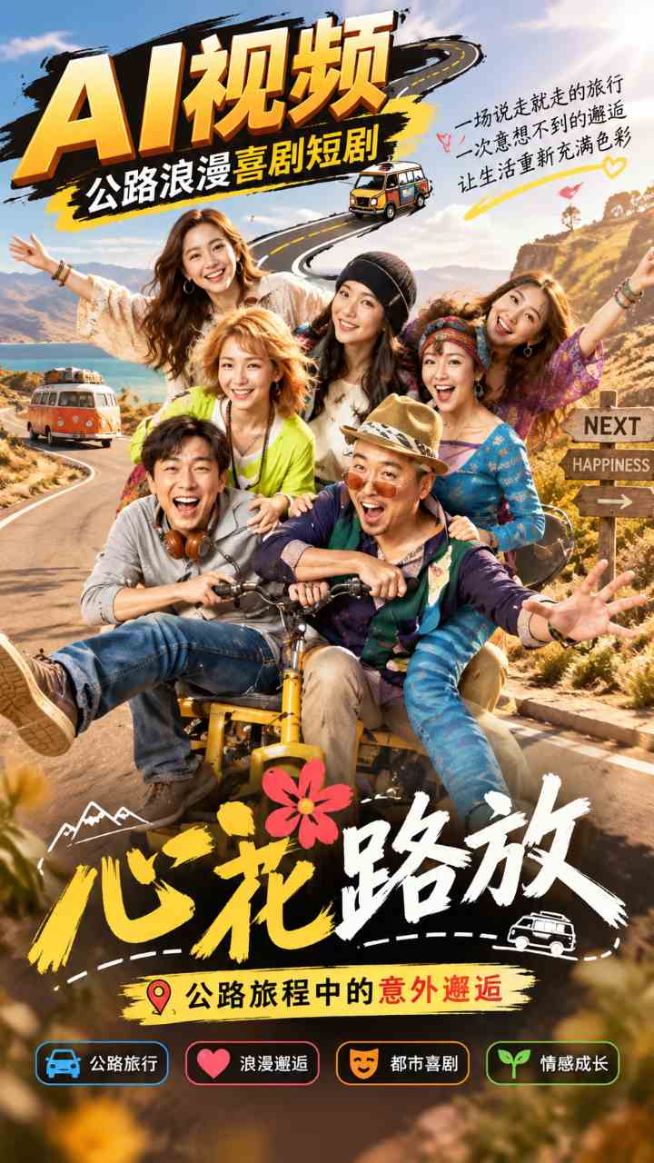 【AI成人视频】心花路放 公路旅程中的意外邂逅
