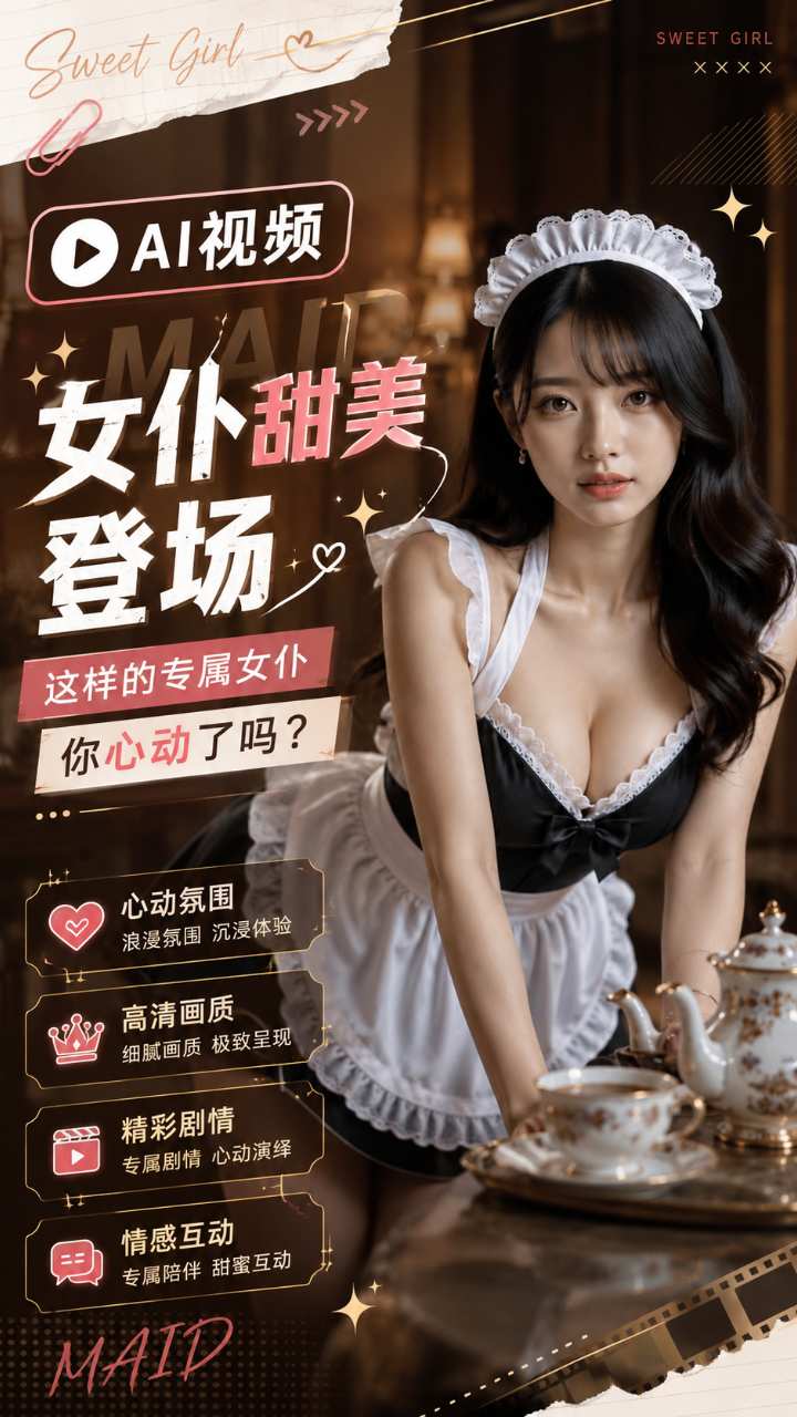 【AI成人视频】性感女仆 你想要这样的女仆吗