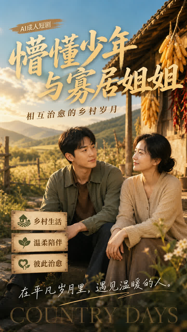【AI成人视频】懵懂少年与寡居姐姐相互治愈的乡村岁月