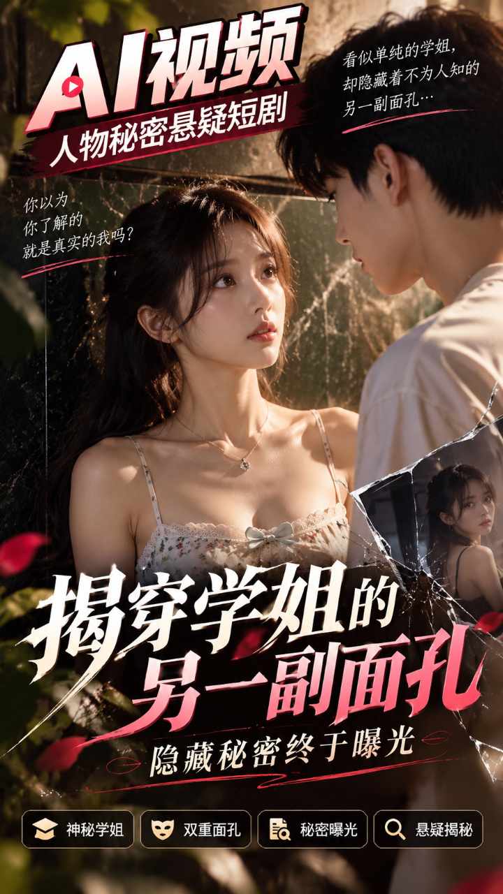 【AI成人视频】揭穿学姐的另一副面孔 隐藏秘密终于曝光