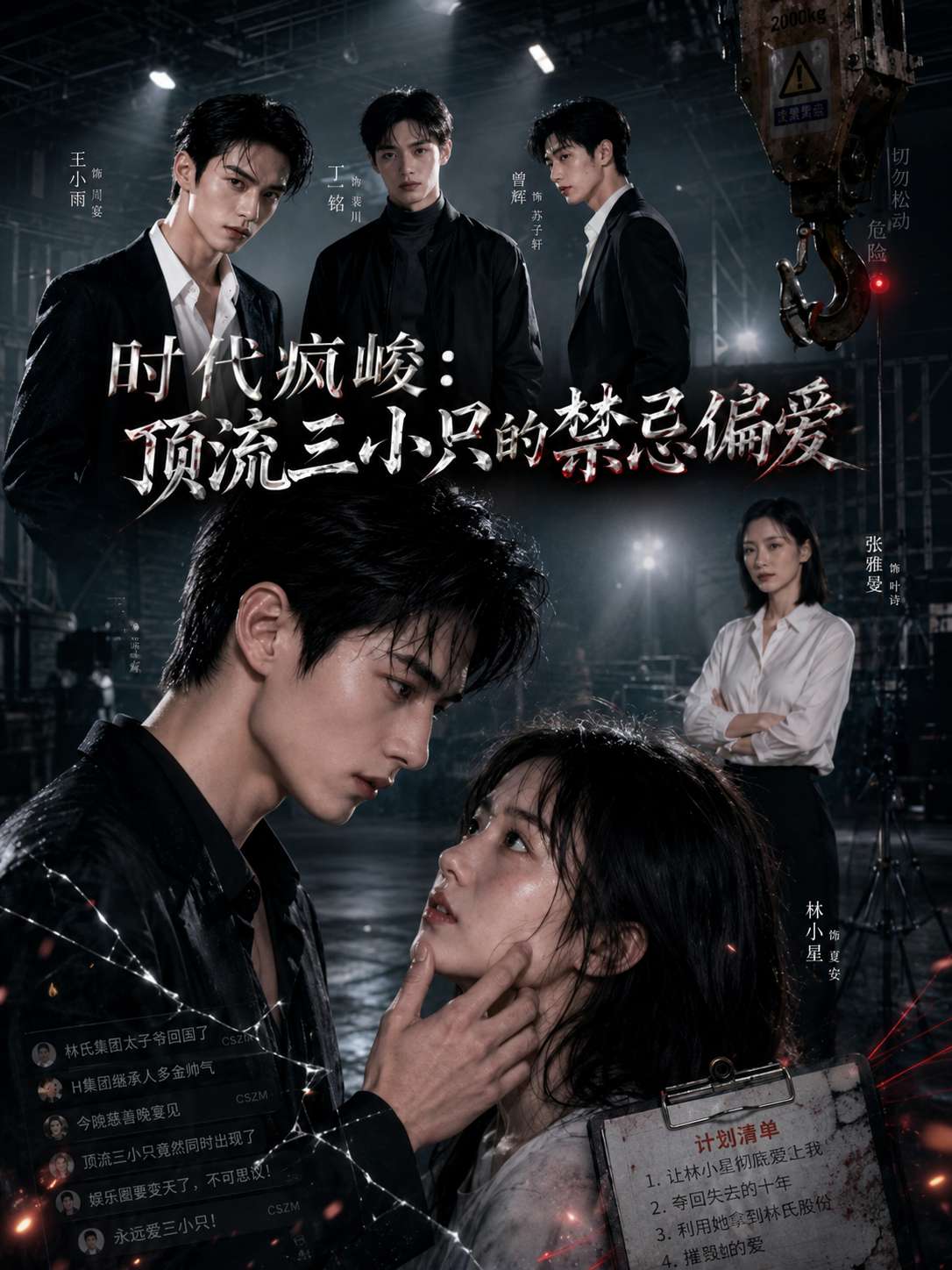 【AI成人短】时代疯峻：顶流三小只的禁忌偏爱
