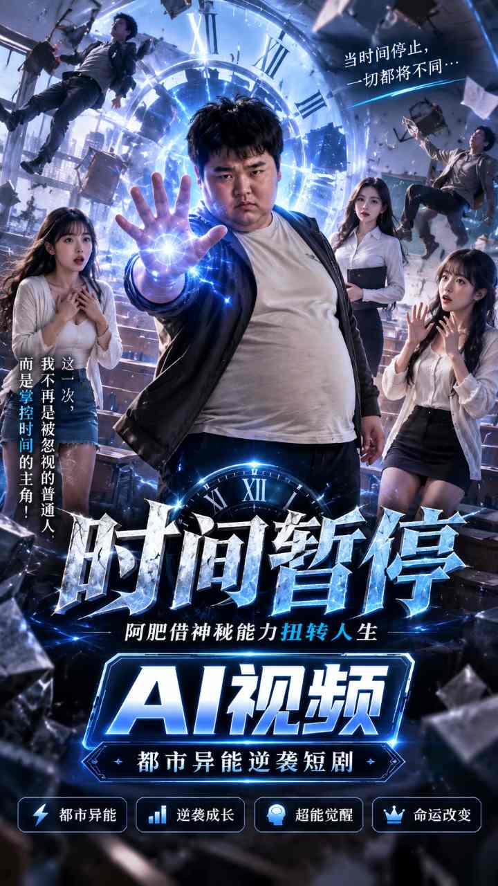 【AI成人视频】时间暂停 阿肥借神秘能力扭转人生