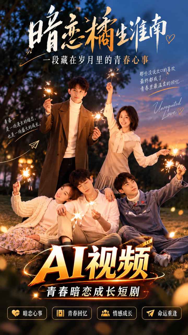 【AI成人视频】暗恋橘生淮南 一段藏在岁月里的青春心事