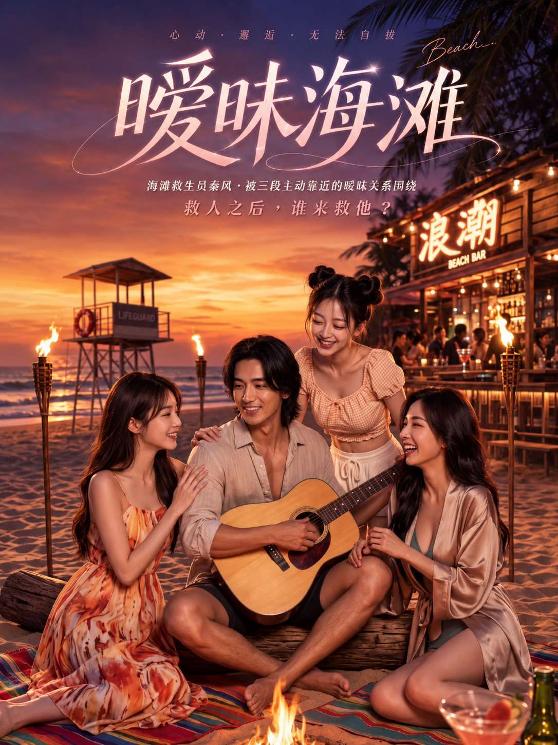 【AI成人短】暧昧海滩