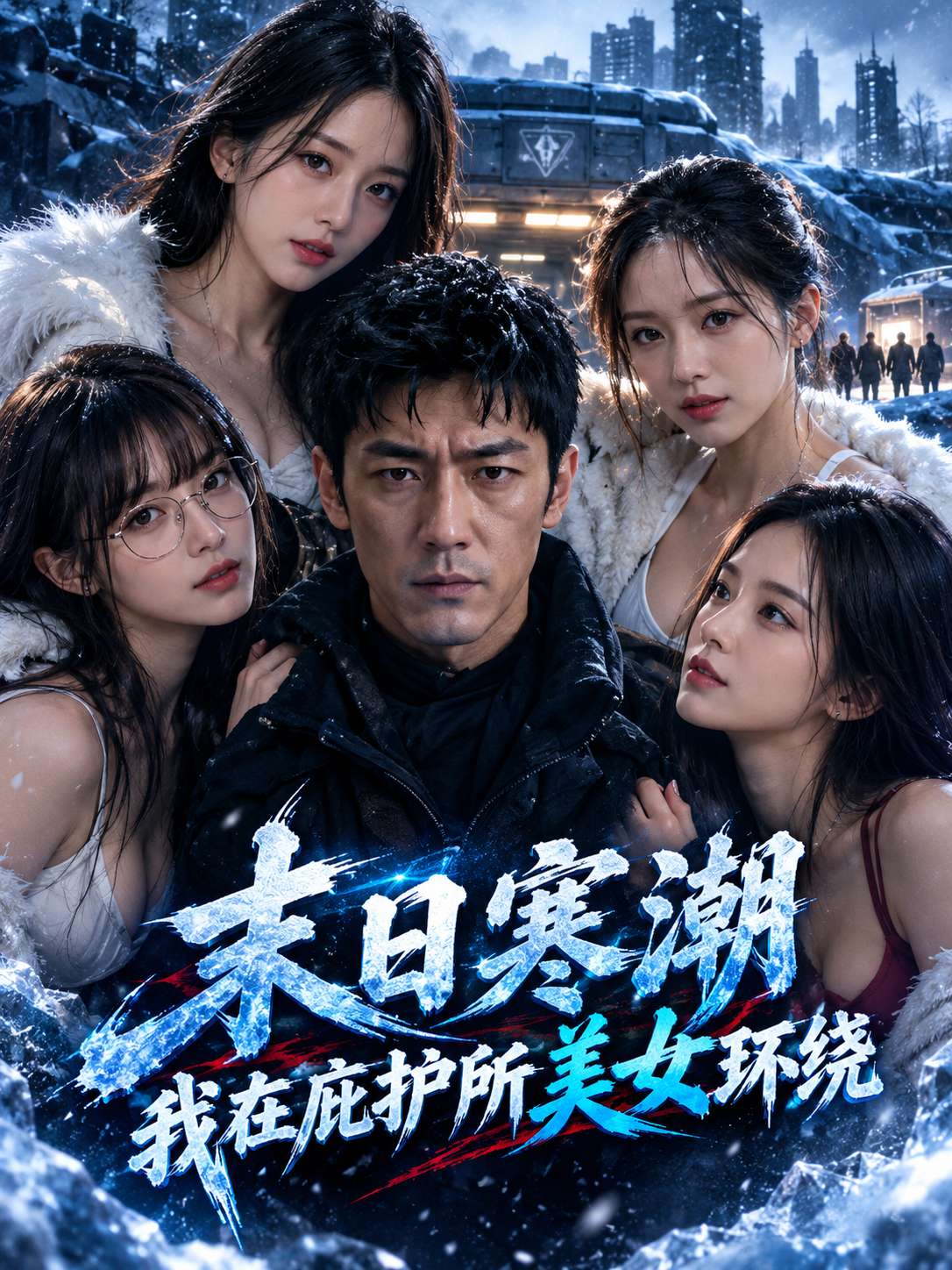 【AI成人短】末日寒潮我在庇护所美女环绕