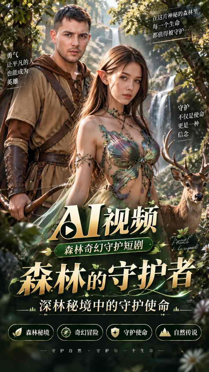 【AI成人视频】森林的守护者 深林秘境中的守护使命