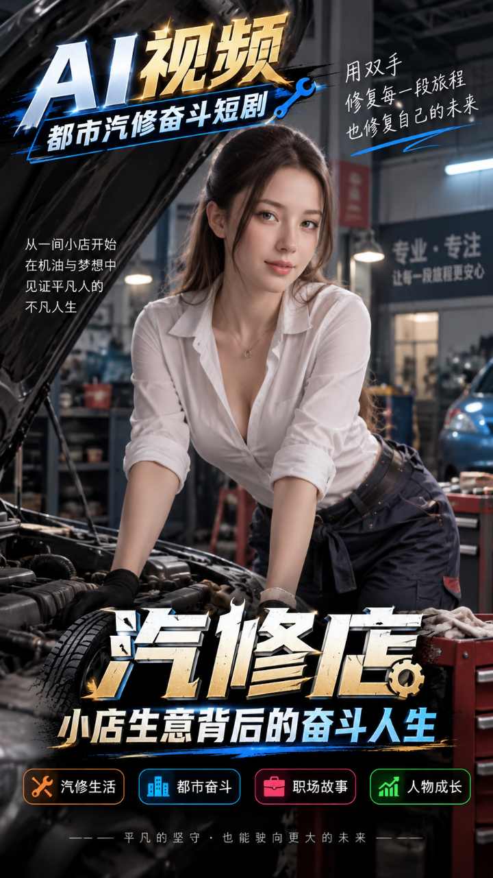 【AI成人视频】汽修店 小店生意背后的奋斗人生
