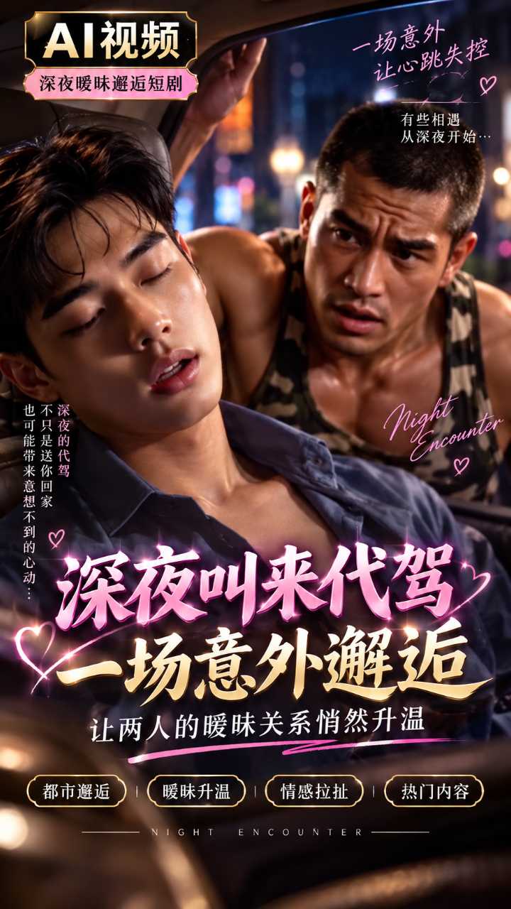 【AI成人视频】深夜叫来代驾 一场意外邂逅让两人的暧昧关系悄然升温
