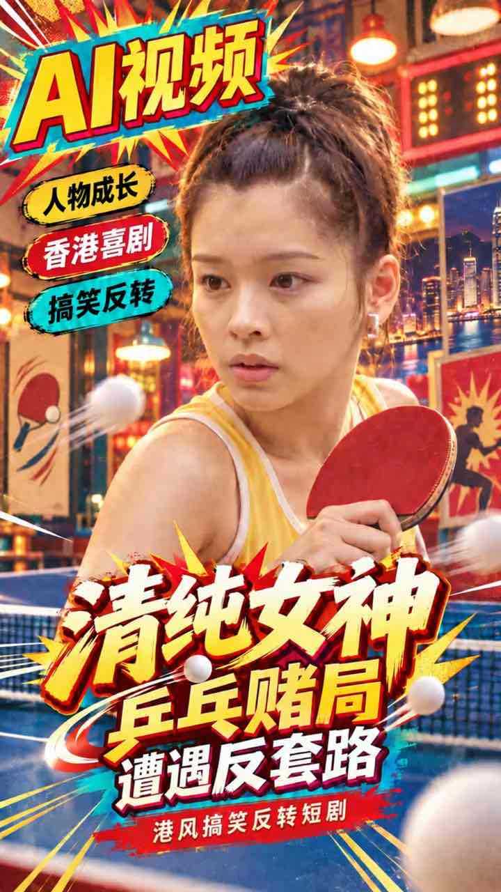【AI成人视频】清纯女神乒乓赌局遭遇反套路