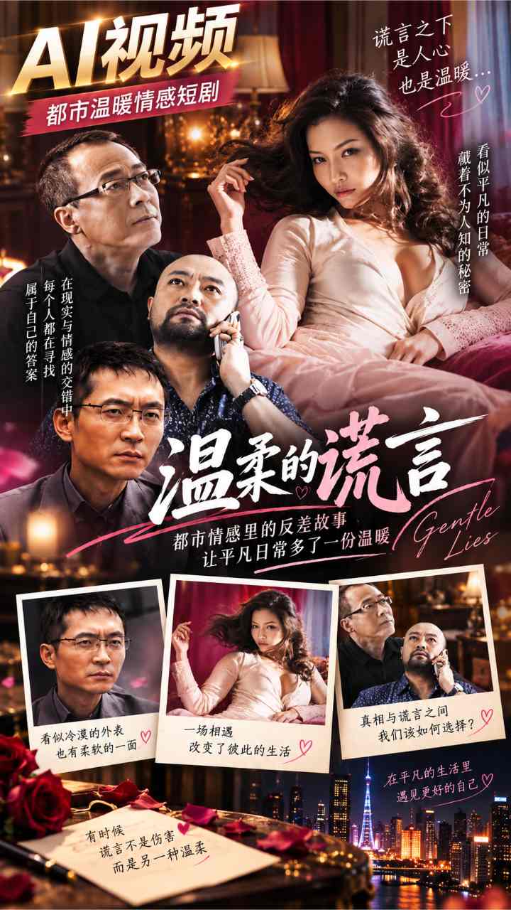 【AI成人视频】温柔的谎言 都市情感里的反差故事让平凡日常多了一份温暖