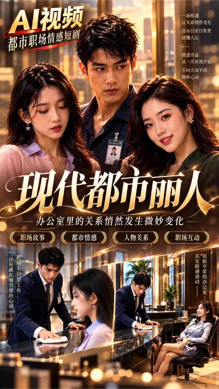 【AI成人视频】现代都市丽人 办公室里的关系悄然发生微妙变化