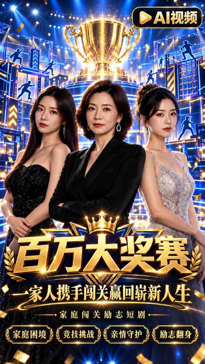 【AI成人视频】百万大奖赛 一家人携手闯关赢回崭新人生