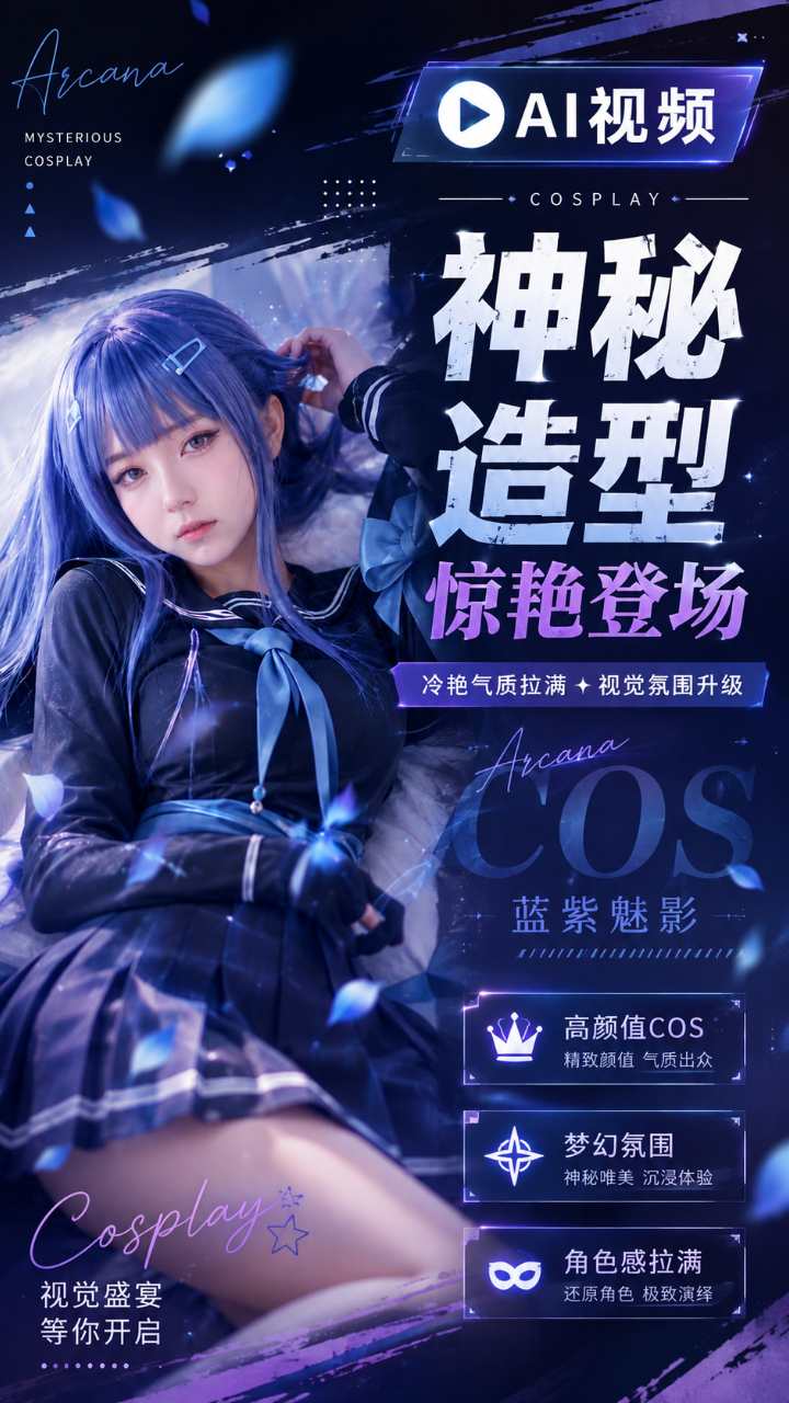 【AI成人视频】神秘气质 cosplay Arcana