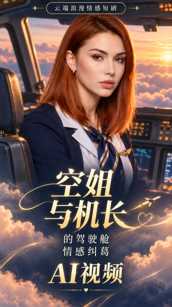 【AI成人视频】空姐与机长的驾驶舱情感纠葛