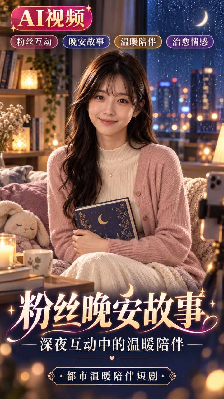 【AI成人视频】粉丝晚安故事 深夜互动中的温暖陪伴